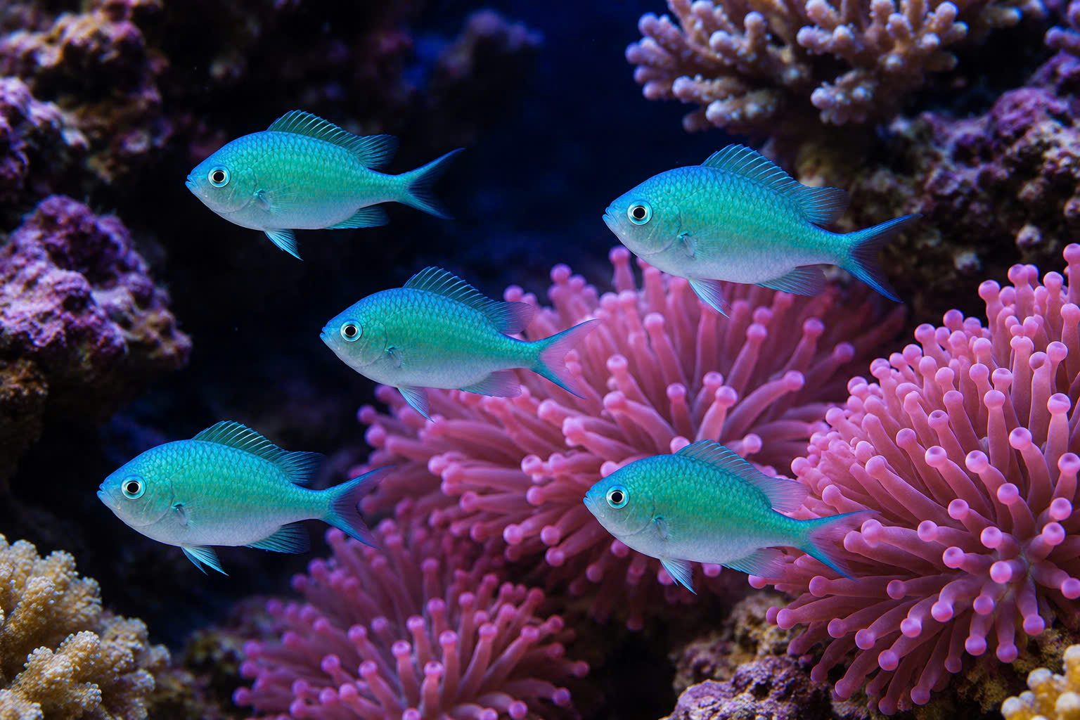 CÁ THIA LÁ MẠ (BLUE GREEN CHROMIS)